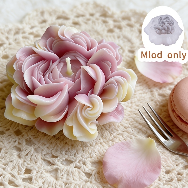 Candle Making Austin - Austin Rose Flower Candle Silicone Mold