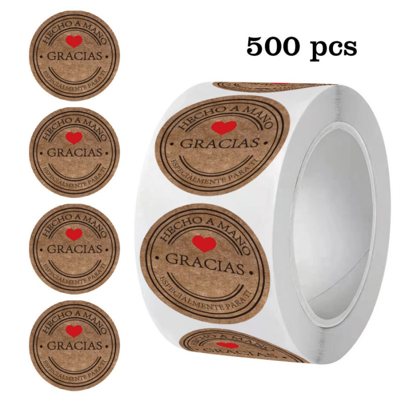 Label Sticker Round - 500pcs Spanish Thank You Stickers Holiday