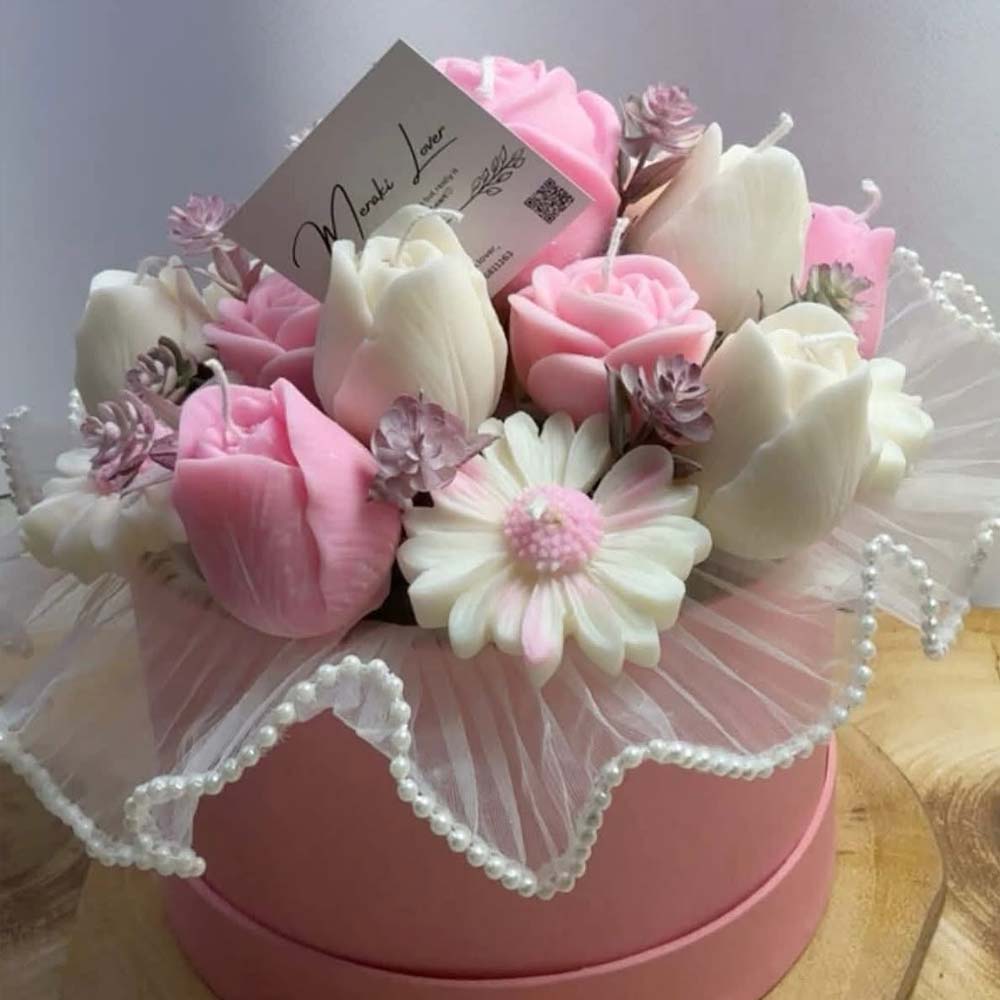 Candle Making Party - Daisy Tulip flower Mould 3D Rose