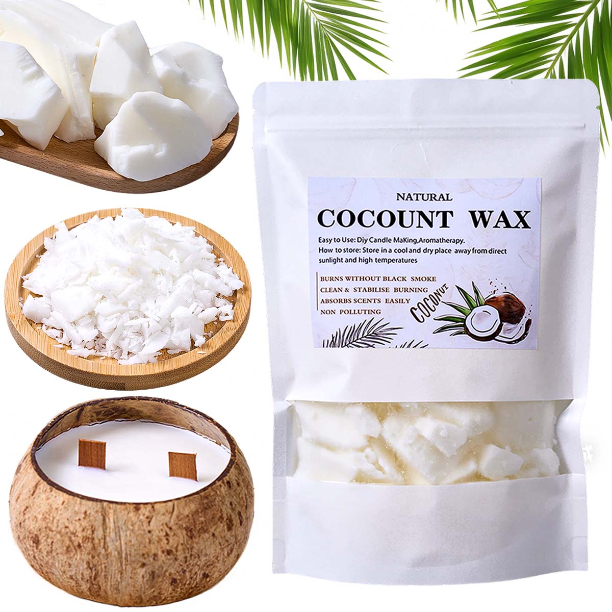 Candle Making Material Wholesale - 1LB Natural Plant White Coconut Wax