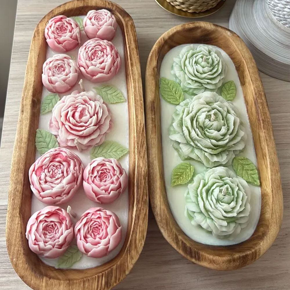 Candle Making Austin - Peony Rose Silicone Candle Molds for