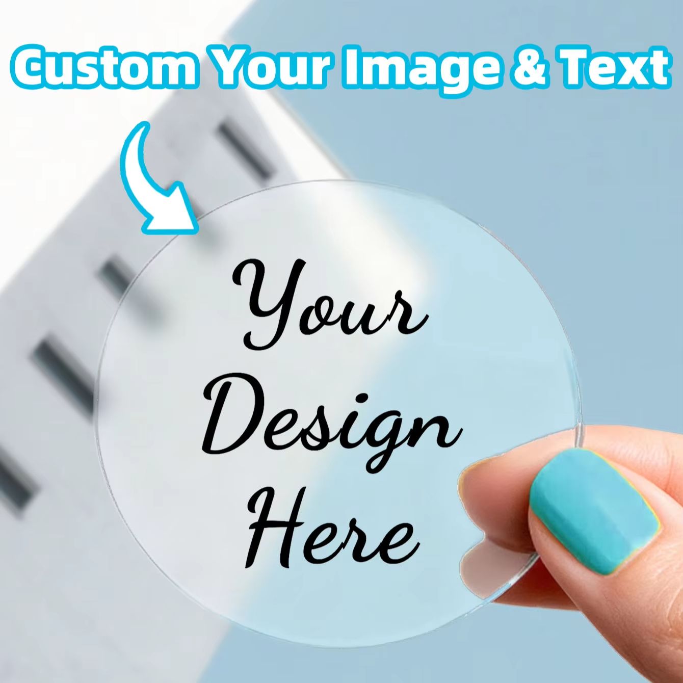 Label Sticker Round - 1/50/100PCS Custom Round Waterproof Stickers with