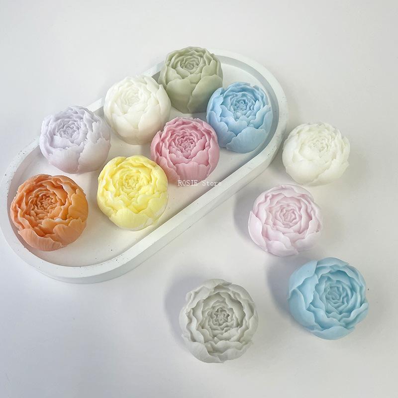 Candle Making Party - 3D Peony Flower Silicone Mold Aromatherapy