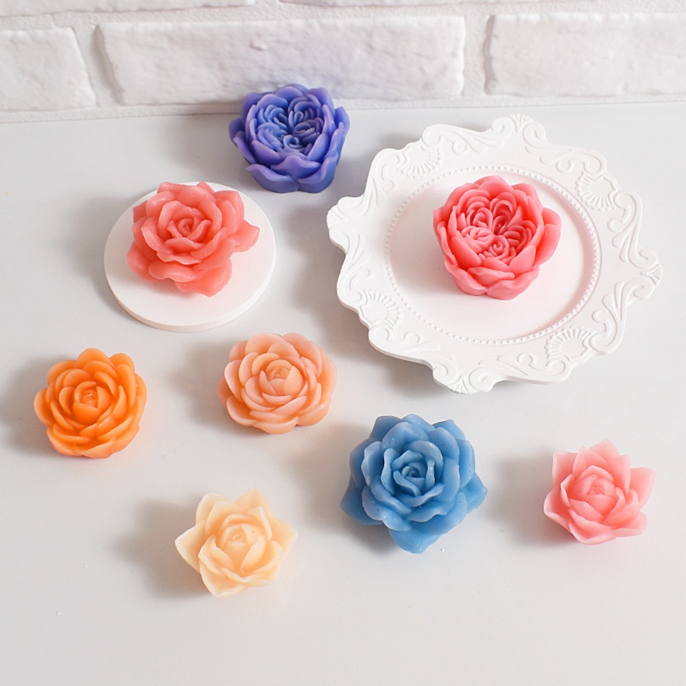 3D Rose Candle Silicone Mold R - Candle Making Austin review and price