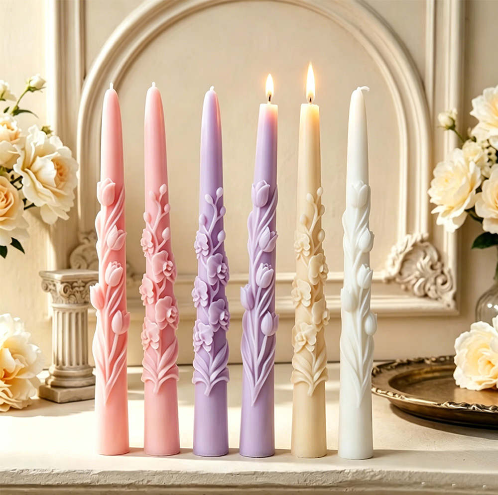 Long Pole Flower Taper Candle  - Candle Making Party review and price