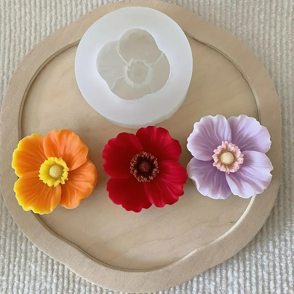 Flower Silicone Candle Mold, C - Candle Making Party review and price