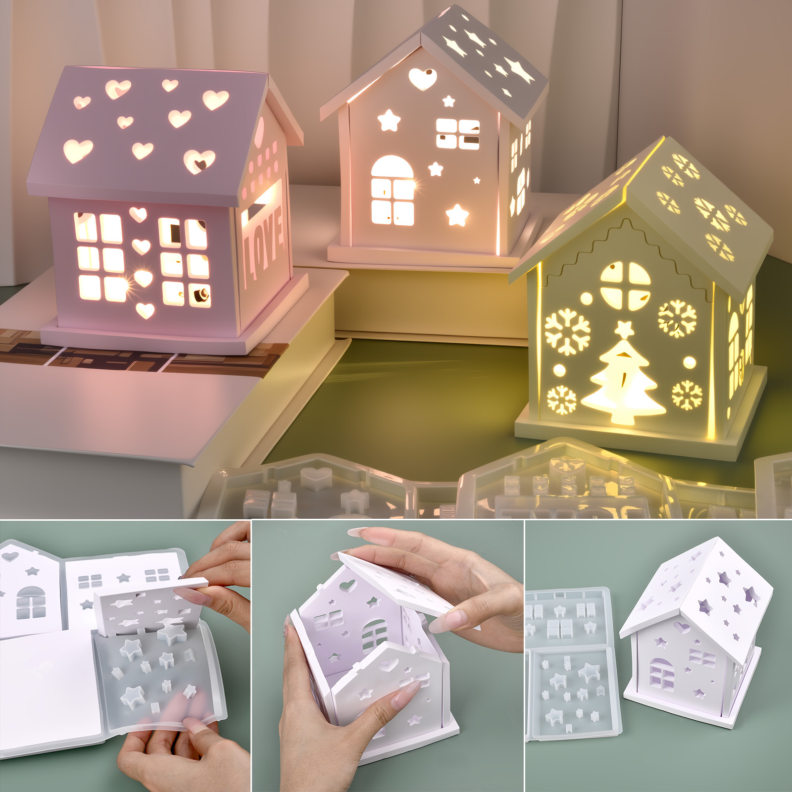 3D House Silicone Mold DIY Chr - Candle Making Party review and price