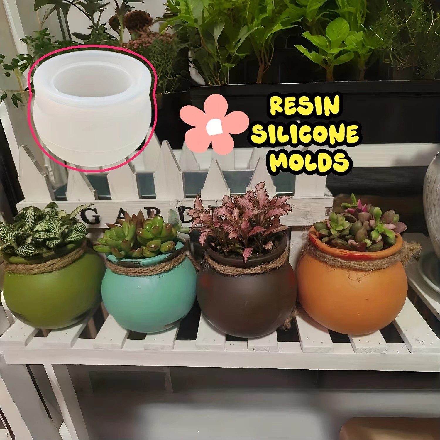 Silicone Flower Pot Molds, Res - Candle Making Party review and price