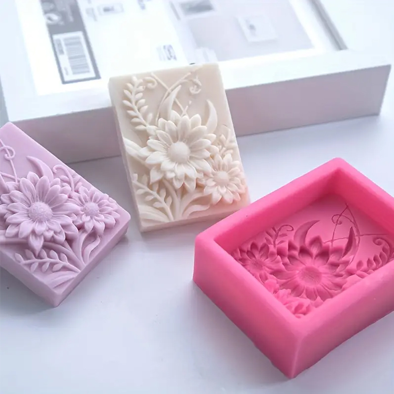 3D Flower Square Soap Silicone - Candle Making Party review and price