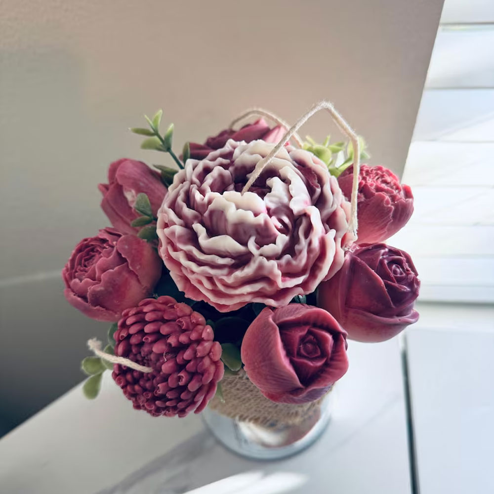 Rose Tulip Silicone Candle Mol - Candle Making Austin review and price