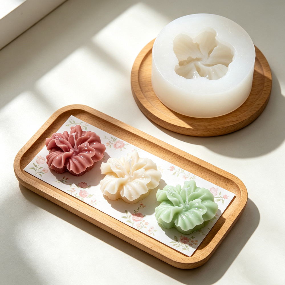 2pcs Hibiscus Flower Candle Mo - Candle Making Party review and price